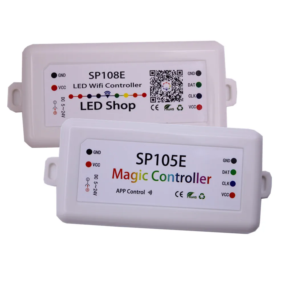 SP105E SP108E волшебный контроллер Bluetooth 2048 пикселей для WS2811 2812 2801 6803 IC Светодиодная