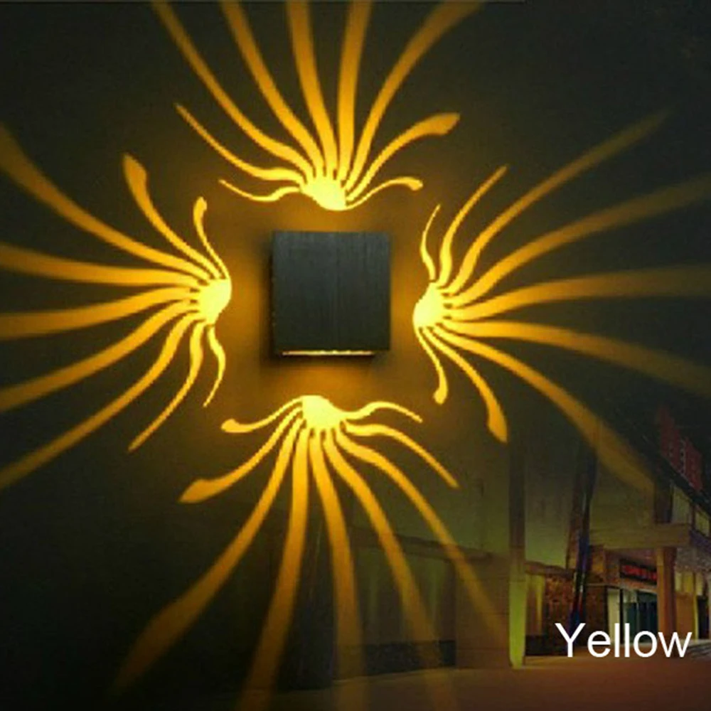 Настенный алюминиевый светодиодный светильник 8 цветов 3 Вт украшение для