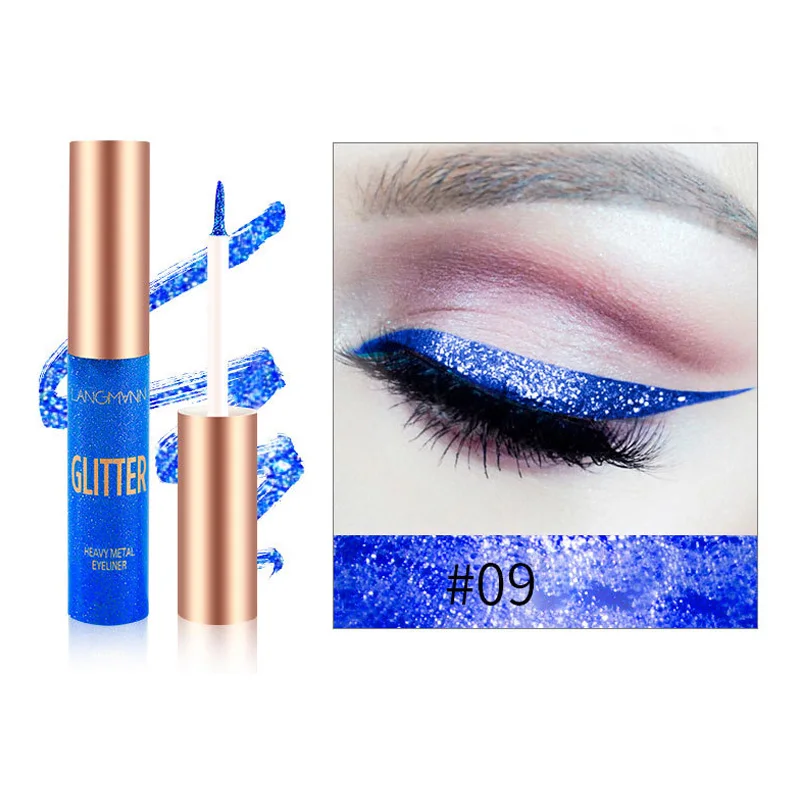 10 видов цветов модная блестящая жидкая подводка для глаз женщин водостойкая