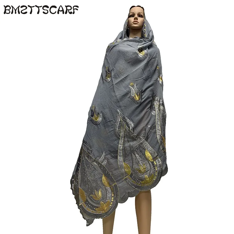 100% хлопок шарф Африканский большая вышивка женский молитвенный платок