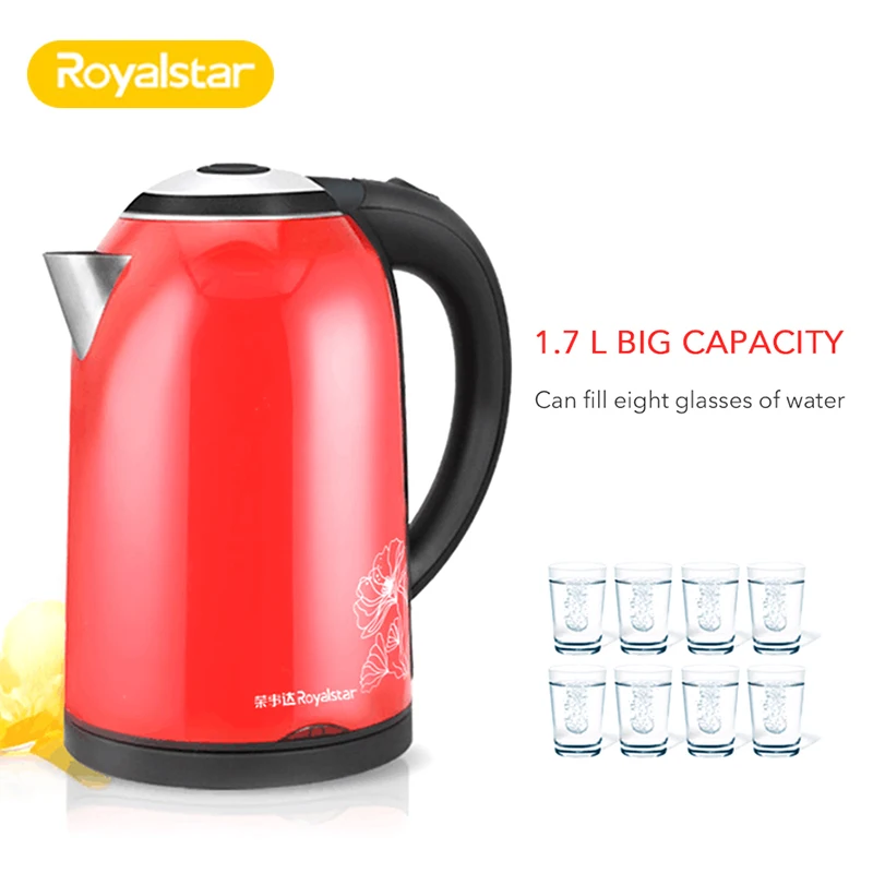 Royalstar Smart Электрический чайник воды Термопот самовар нержавеющая сталь 1.7L