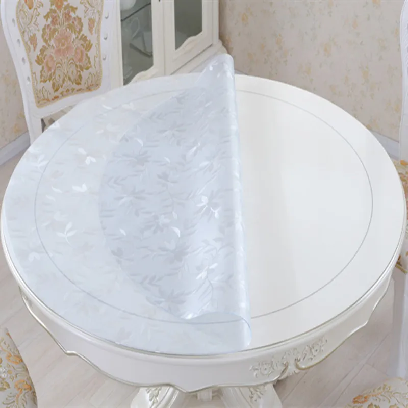 Мода Элегантный Скраб Прозрачный Круглая Скатерть Роза Печати Круглые Украшения