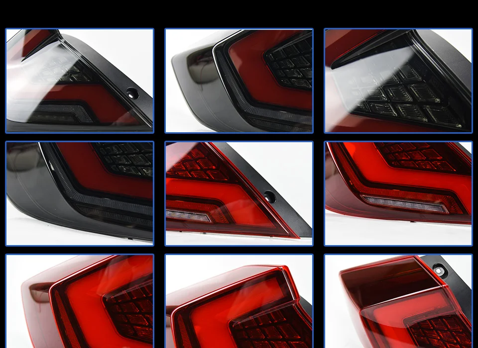 AKD автомобильные задние фонари для Honda Civic G10 задние фонари 10th Sedan 12V светодиодный задний фонарь для автомобиля задний фонарь