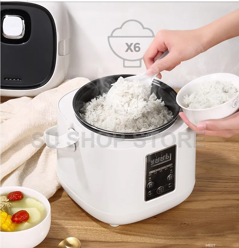 Мини рисоварка 2 л небольшая Пароварка многофункциональная кастрюля для