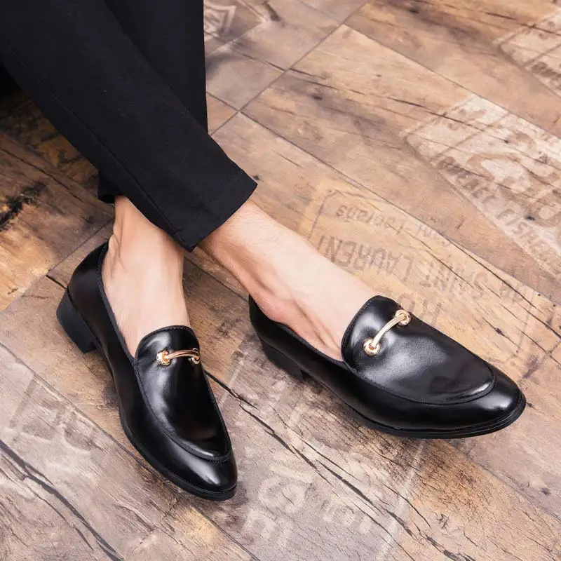 Full Leather 3092 Свадебные туфли из лакированной кожи; Мужские модельные туфли; модные мужские оксфорды; лоферы; Роскошная итальянская официальная обувь; Sapato Masculino - Цвет: Full Leather 3092
