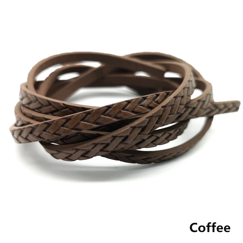 Coffee 1 шт 1,2 метров 5 мм браслет веревка из полиуретана кожаный шнур для модных браслетов дизайн ювелирных изделий DIY#03 - Цвет: Coffee