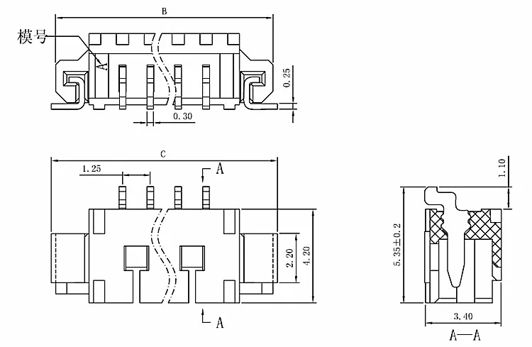 Коннектор с разъемом 1 25 мм подключается к Штепселю 2 3 4 5 6 7 8 10P 100 шт. | Обустройство