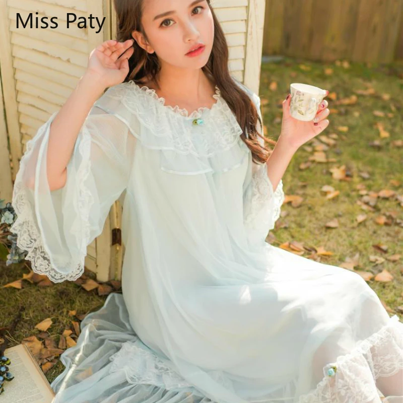 Женская рубашка Милая Ночная одежда принцессы спальное платье для сна длинная