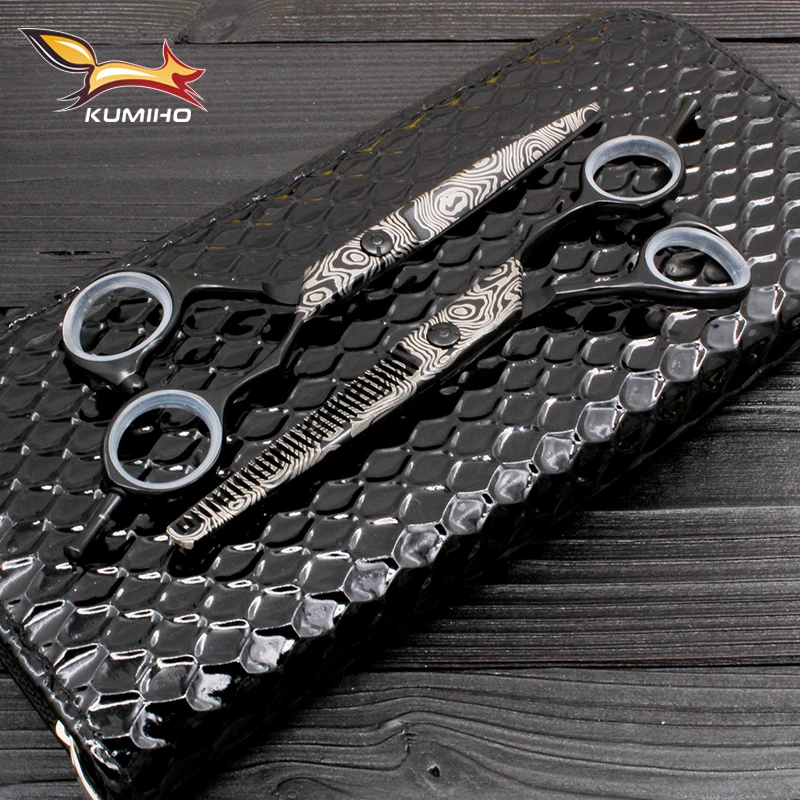 

KUMIHO DMS-60 японские ножницы из нержавеющей стали 440C 6 дюймов для стрижки волос и филировки, высокое качество