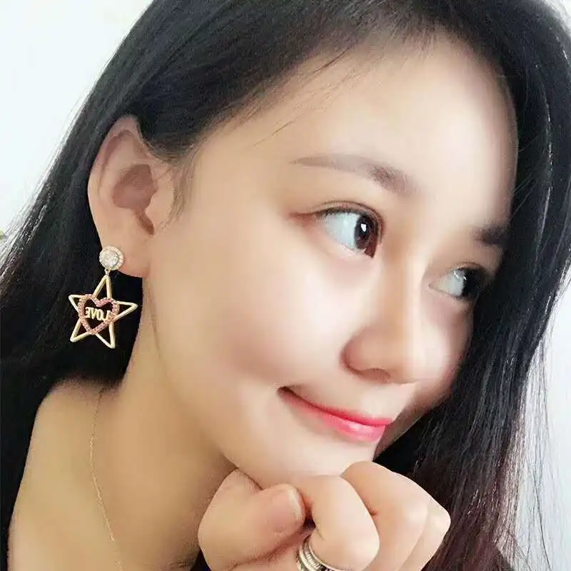 Серьги женские Асимметричные из серебра 925 пробы с иглой|earrings brand|earrings forearrings for women