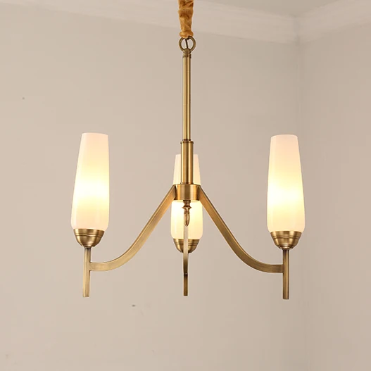 Американская современная бронзовая медная люстра для спальни кухня гостиная |