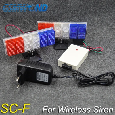 Беспроводная вспышка стробоскоп сирена для GSM сигнализация 433 мГц, Беспроводная сигнализация, полицейская сирена, поддержка 100 беспроводных детекторов