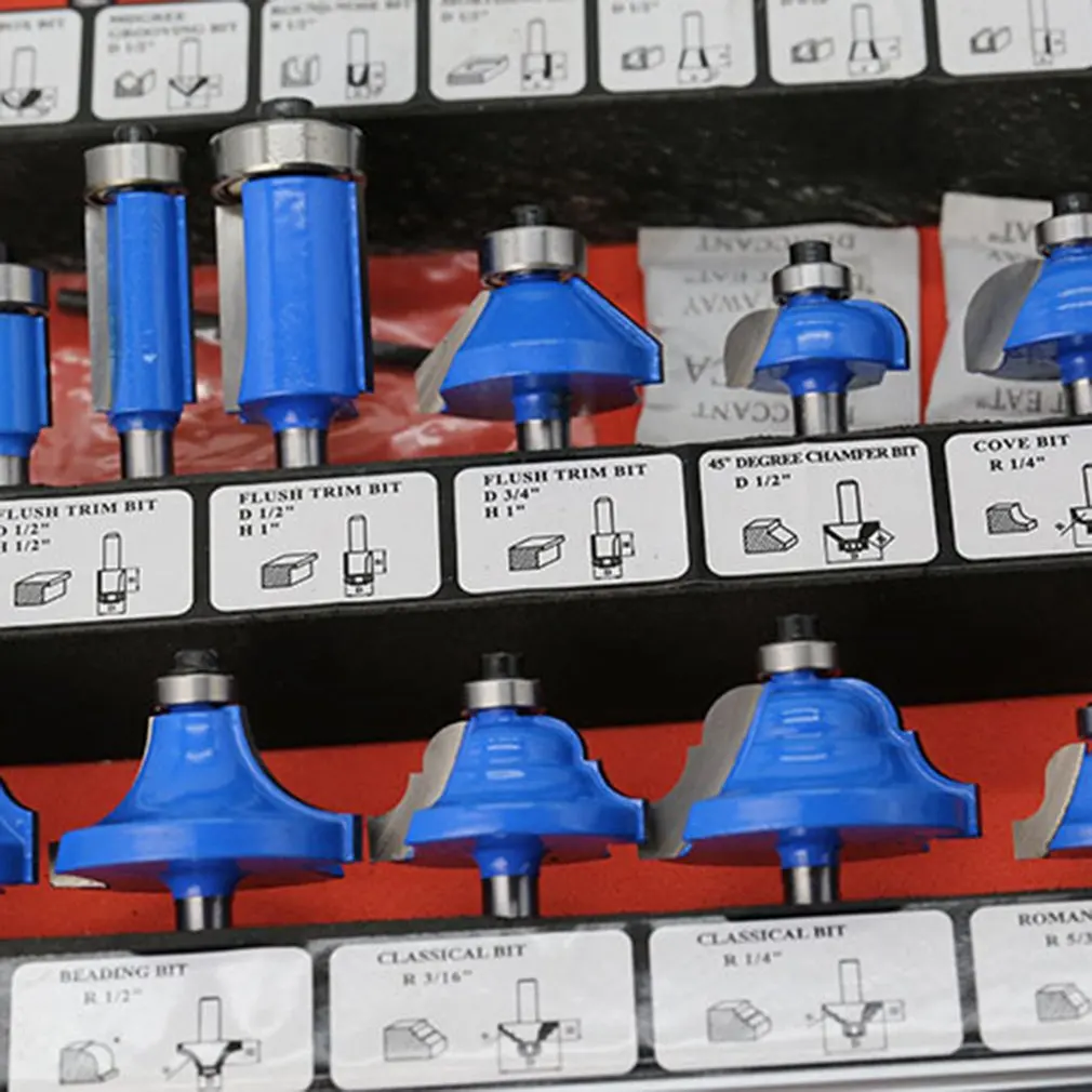 Набор фрез из 35 штук обрезной станок деревообрабатывающий фреза набор головок |