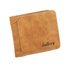 Мужской кошелек в ретро стиле из матовой искусственной кожи, два складных мужских кошелька, кредитный держатель для карт, однотонный короткий кошелек и кошелек WB57