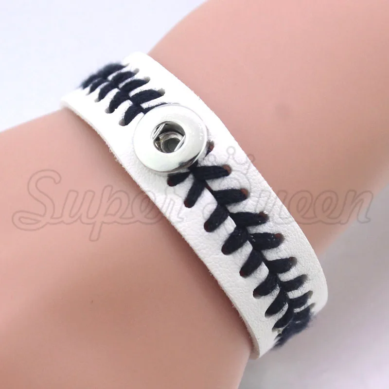 Женский браслет из искусственной кожи с застежкой кнопкой 12/18 мм|button bracelet|snap button