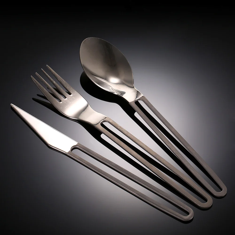 3 шт. Титан карманная вилка Лопатка и инструмент для удаления посуда набор ложка