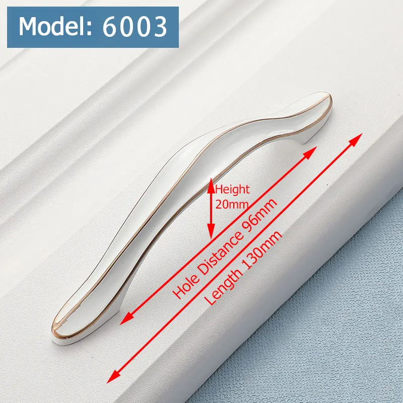 Handle-6003-96 KAK цвета слоновой кости для кухонного шкафа ручки Европейский стиль двери шкафа ручки для выдвижных ящиков мода солидная мебель металлическая ручка - Цвет: Handle-6003-96
