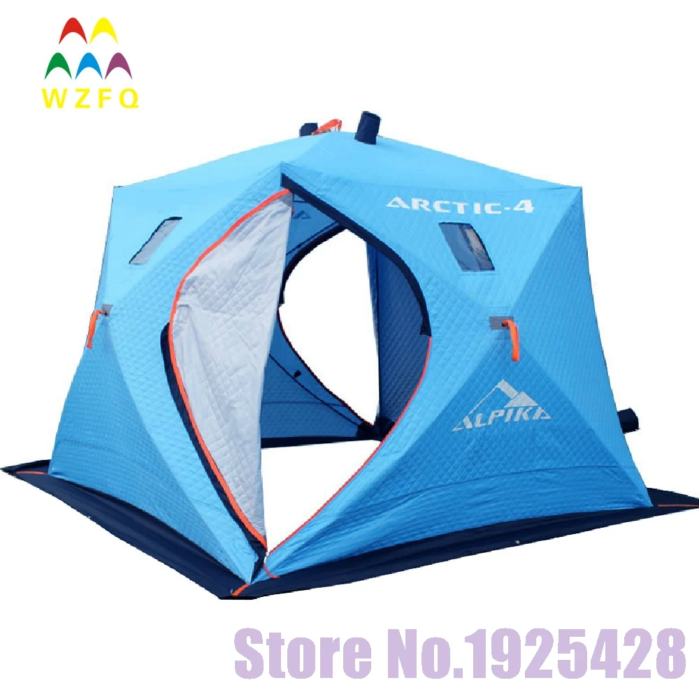 5-6 persons automatic pop up winter Ice fishing tent heat preservation 600 D oxford thicken cotton beach outdoor camping | Спорт и