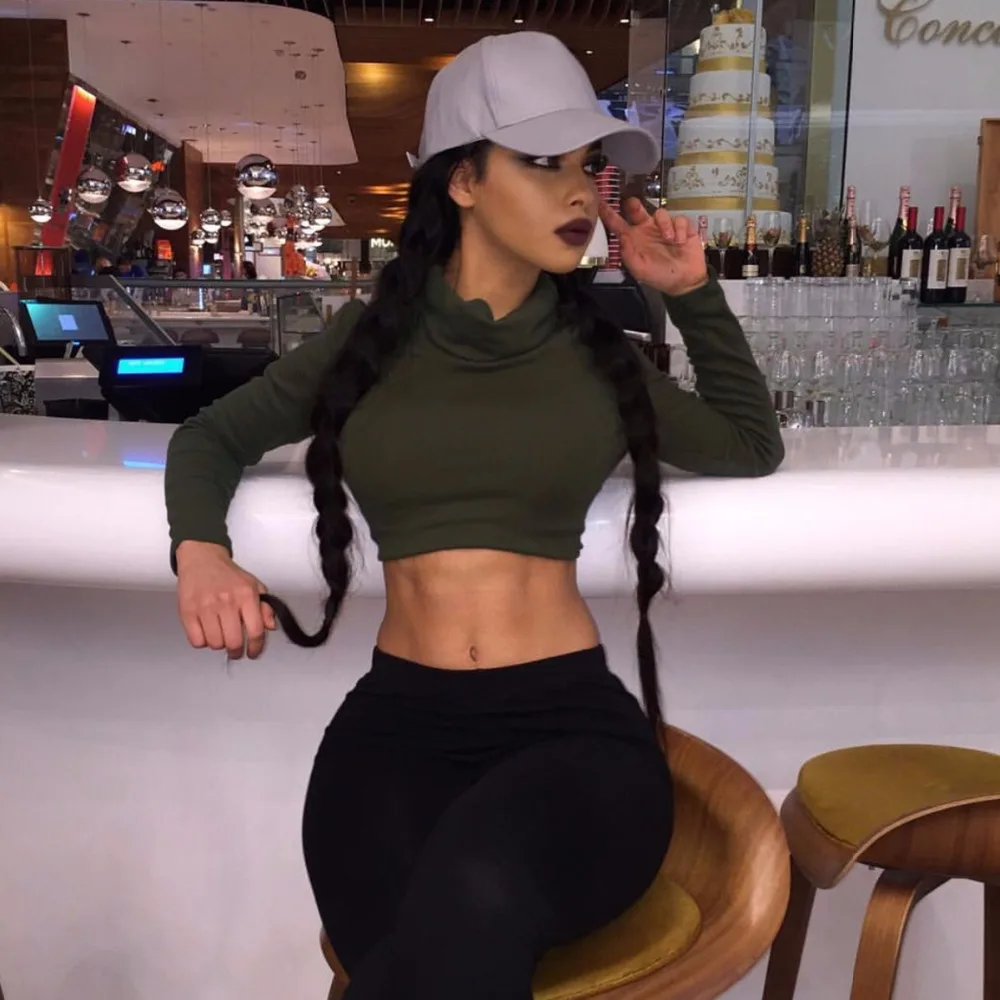 Женская белая футболка женская с длинным рукавом летний кроп Топ для женщин