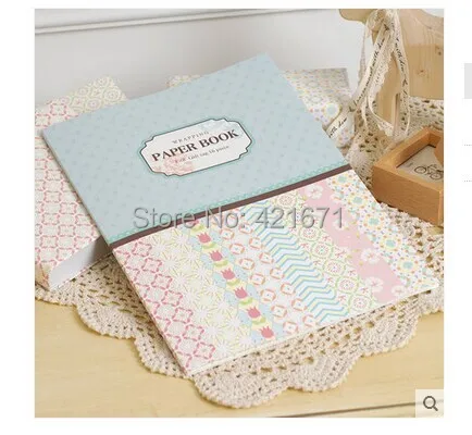 2015 exclusive diy Gift Wrapping Book 16sheets/set geometric symmetrical pattern Scrapbooking Paper pack Set origami paper craft | Дом и сад
