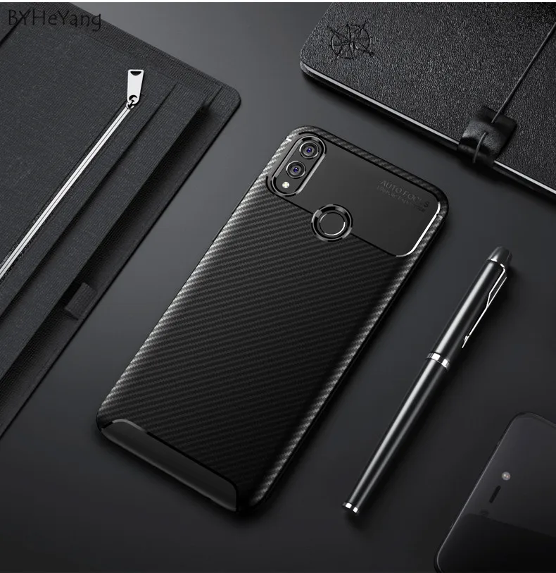 BYHeYang чехол из углеродного волокна для Huawei Honor 8X бампер силиконовый ультра тонкий 8