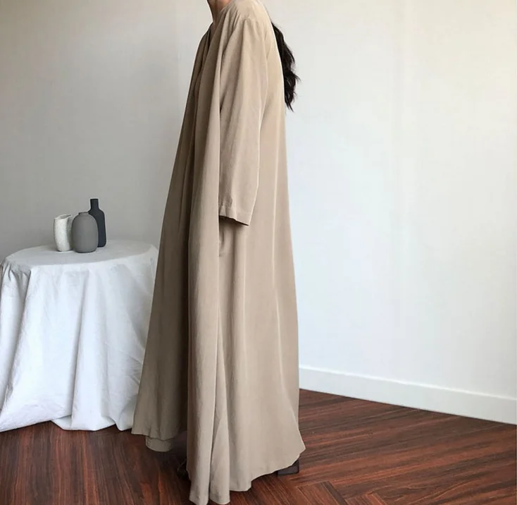 Корейское весеннее осеннее женское длинное платье макси, сексуальное черное абрикосовое платье-рубашка с v-образным вырезом размера d, винтажное Повседневное платье размера плюс с поясом
