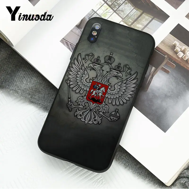 Yinuoda, чехол для телефона с эмблемой флага России для iphone 11 Pro Max X XS MAX 6 6S 7 8plus 5 5S XR