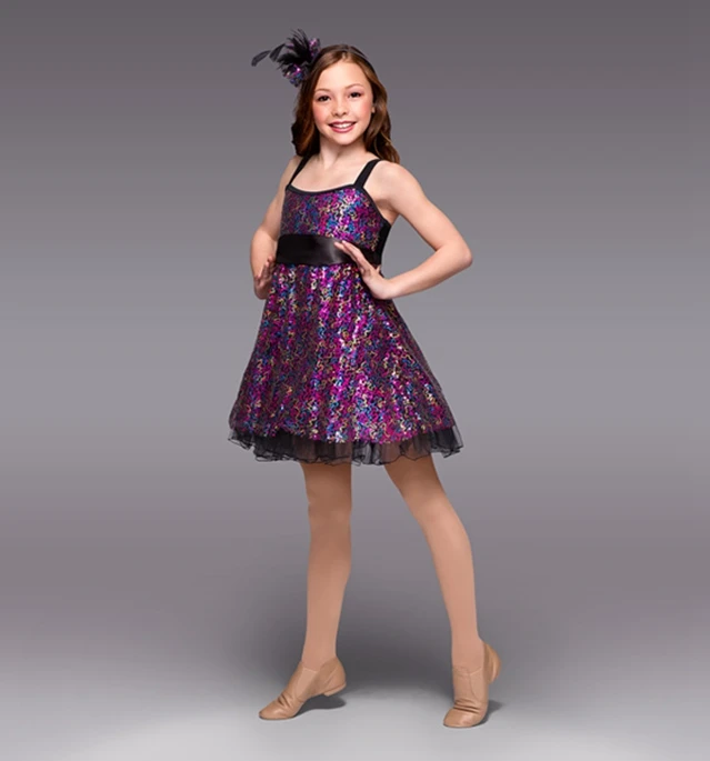 

purple paillette Sequins kids competition Ballet Dress Bailarina Balet tap jazz modern dancing clothing leotard