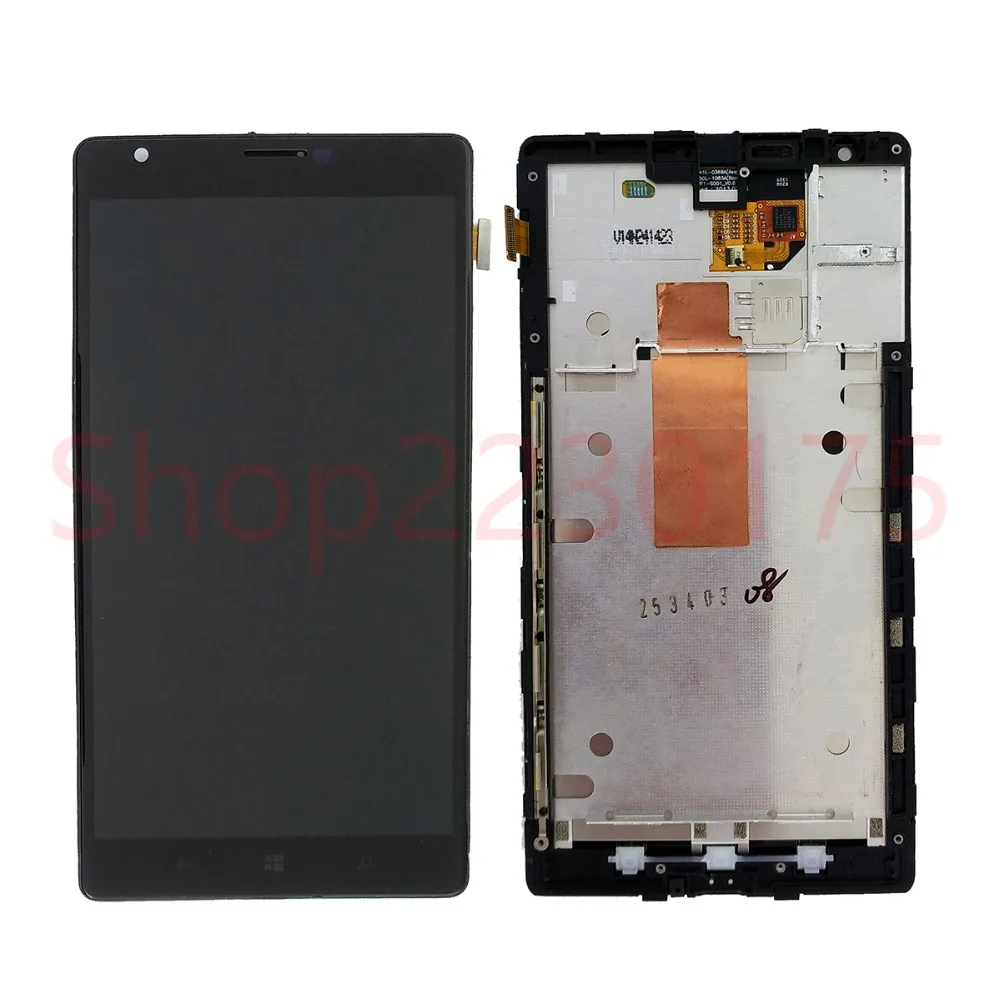 Для Nokia Lumia 1520 RM-937 RM-940 ЖК-дисплей кодирующий преобразователь сенсорного экрана в сборе рамка запасные части