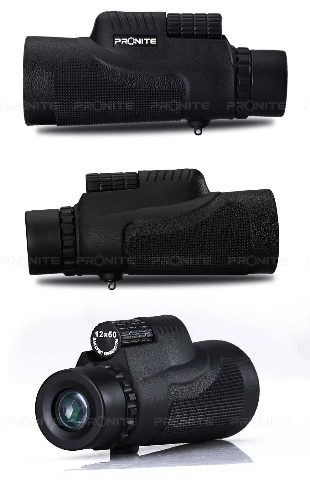 Монокуляр Zoom 12x50 BAK4 призма телескоп HD мини ночного видения Монокуляр охотничьи прицелы Turizm Spyglass с держателем телефона/штативом