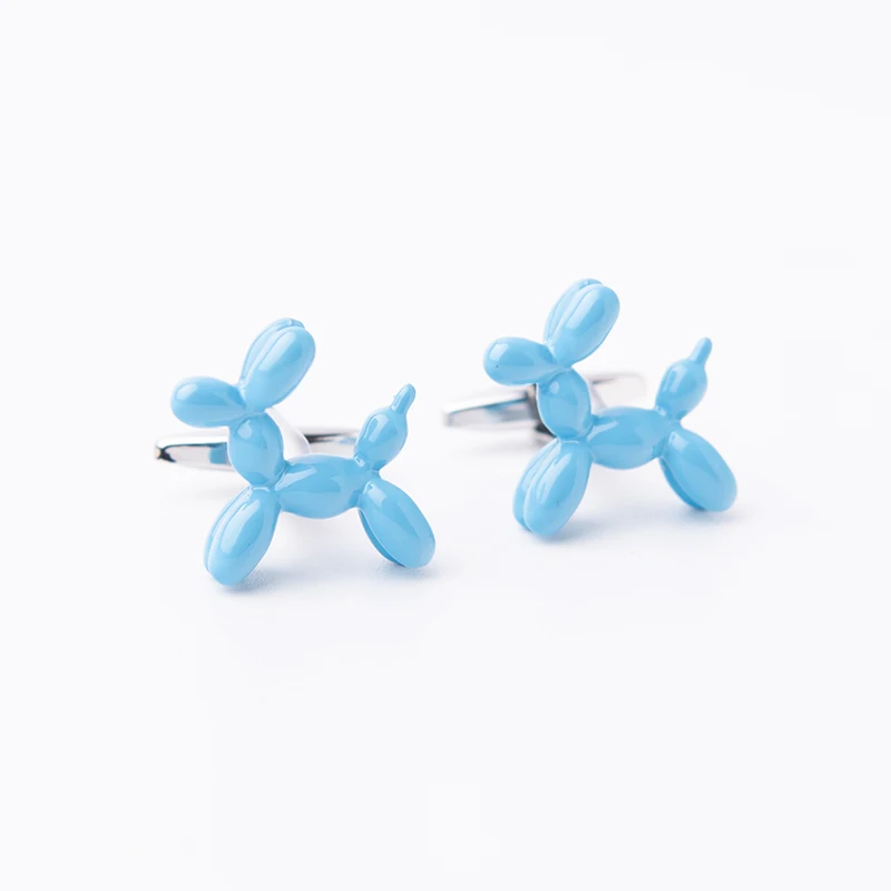 Высококачественные воздушные шары запонки собаки синие розовые манжеты 1 пара