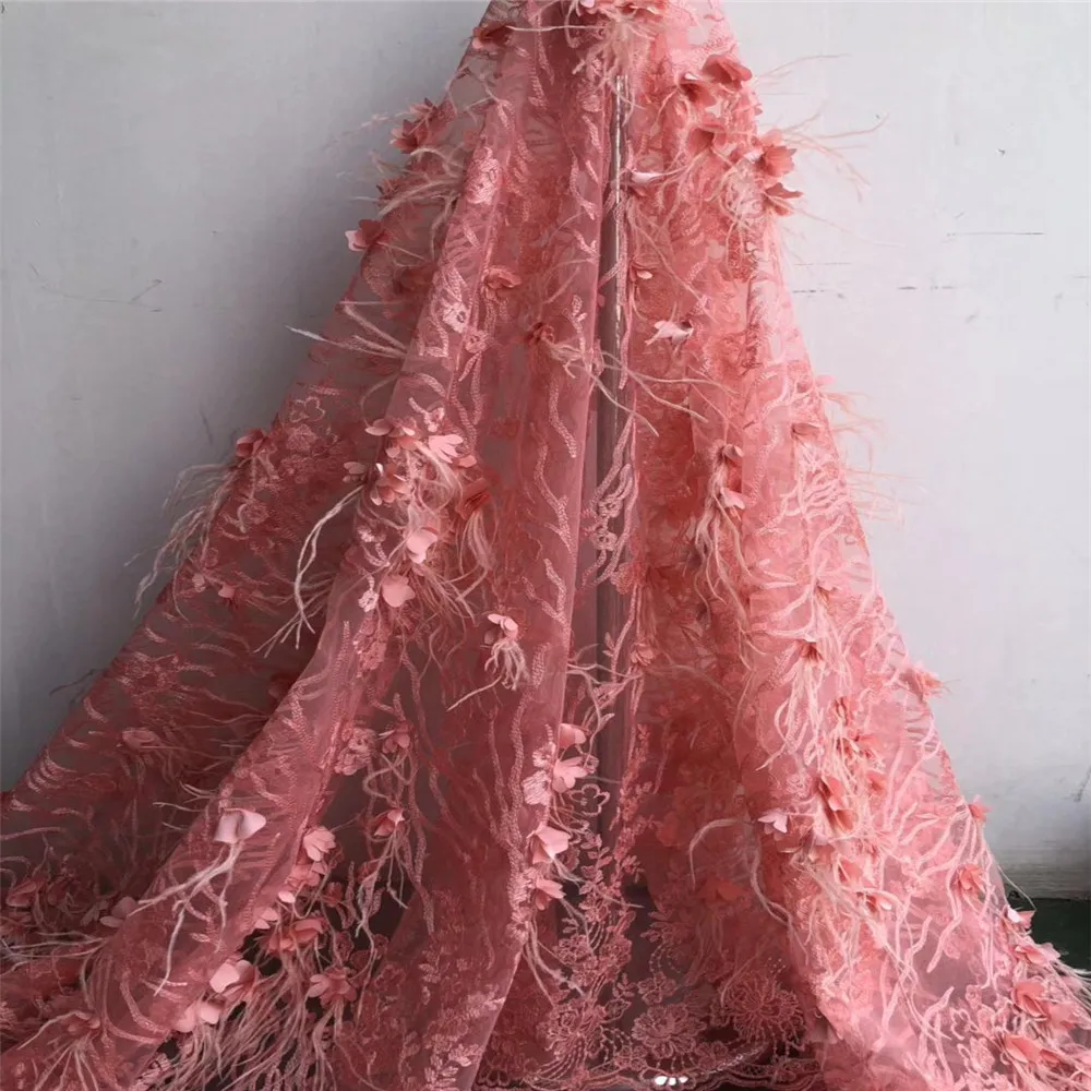 2019 в африканском стиле последнего поступления 3D цветы кружевной ткани с высоким