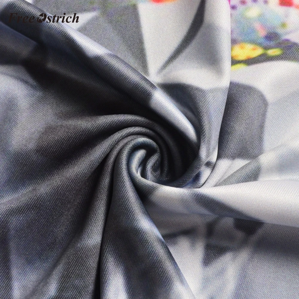 Свободная футболка с коротким рукавом 3d принтом Формула страуса Повседневная