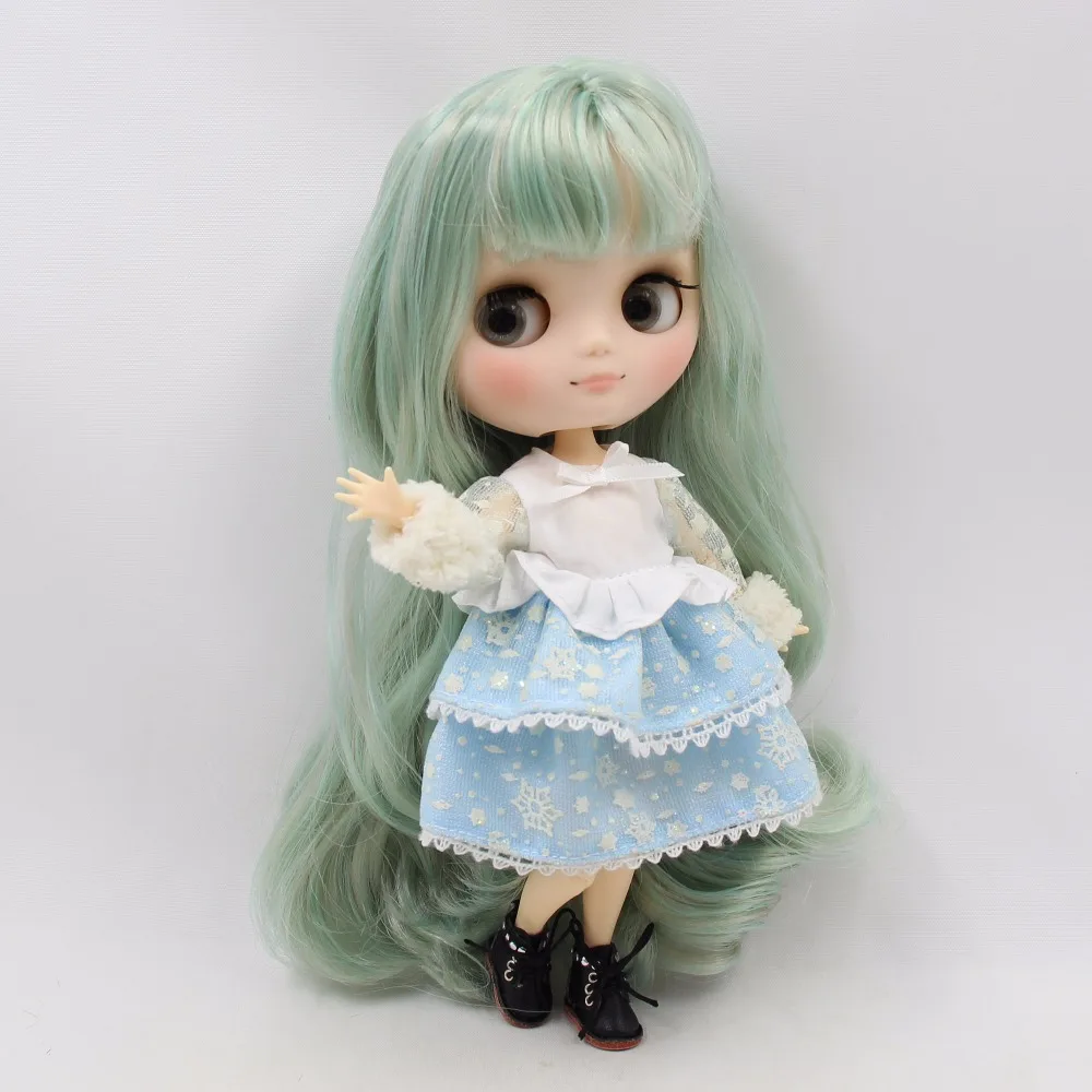 Кукла blyth Middie зеленая Смешанная седые волосы шарнирная кукла матовое лицо 1/8 20 см