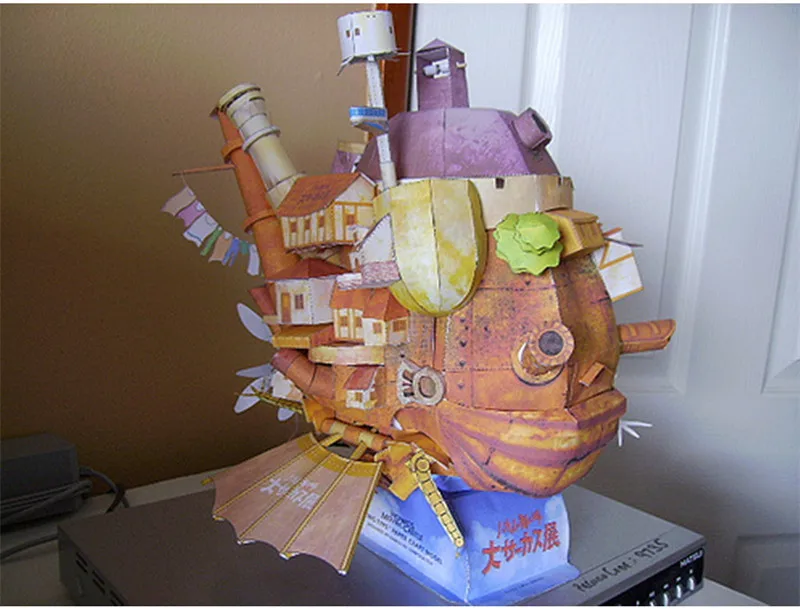 Ходячий движущийся замок весело 3d Бумага Diy Kit Миниатюрная модель детские игрушки