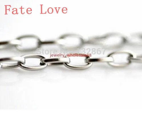 Fate Love 5 метров 4 мм модная цепь из нержавеющей стали для ювелирных изделий |