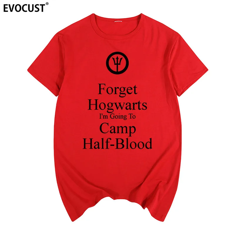 Camp half blood забудьте Хогвартс Лонг-Айленд звук Перси Джексон летняя футболка хлопок мужская футболка Новинка wo Мужская футболка модная повседневная - Цвет: Red