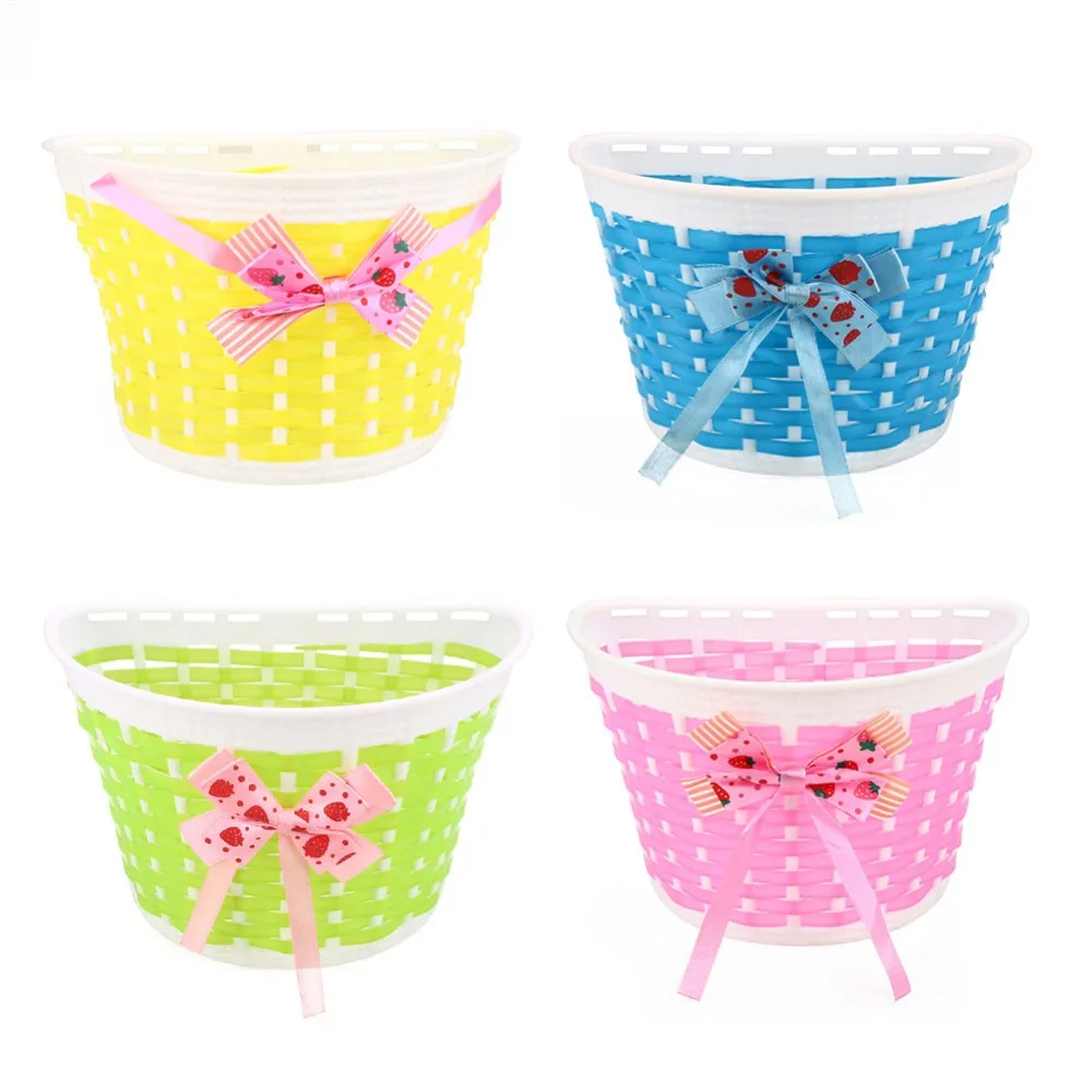 Детские велосипедные корзины сумка для хранения велосипедов с бантом корзина