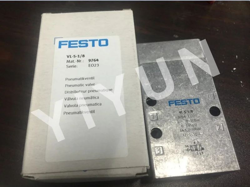 

VL-5-1/8 9764 VL-5/3E-D-1-C 151011 VL-5-1/2 9445 VL-5/2-D-2-FR-C 151844 FESTO Solenoid valve Pneumatic components