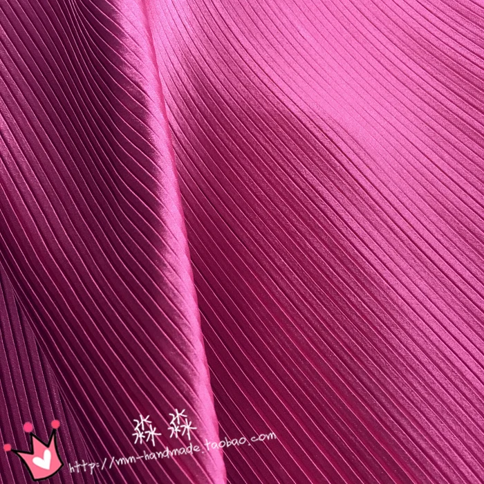 1 шт. ткань для одежды Mei красные полосы цепочка измельченная плиссированная