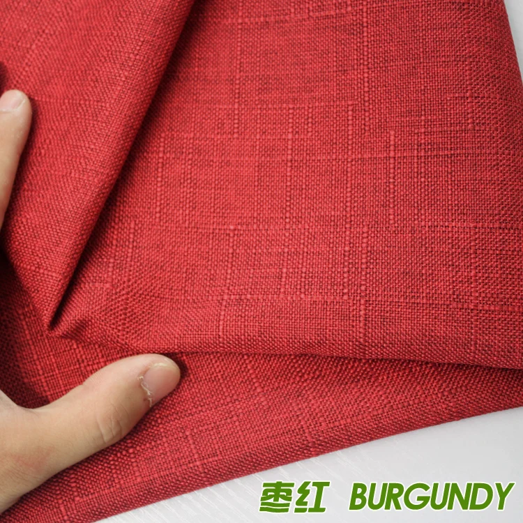 Бордовая комбинированная подкладка льняная ткань диван подушка для шитья