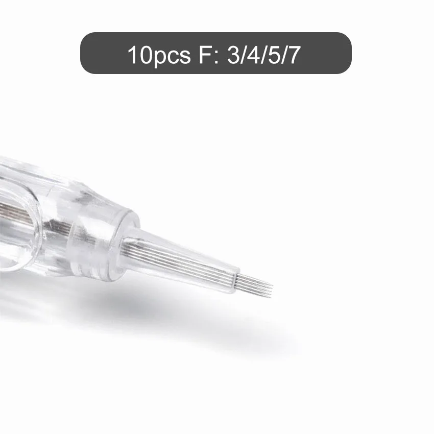 Agujas cartucho Иглы для татуировки 3F 4F 5F 7F micropigmenacion naalden Перманентный макияж иглы пум
