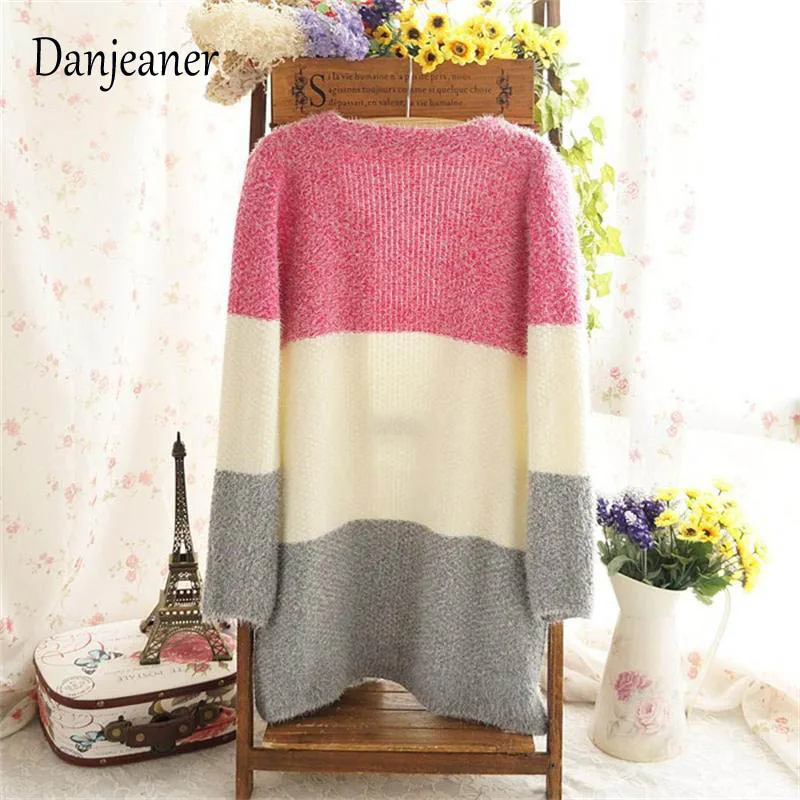 Женский мохеровый длинный кардиган с круглым вырезом и длинным рукавом| |