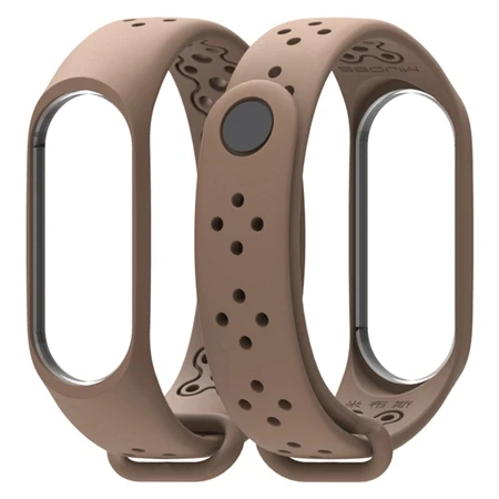 Coffee Hangrui силиконовый Воздухопроницаемый ремешок для Xiaomi mi Band 4 умные Браслеты Спортивный разноцветный браслет для mi Band 3 ремешок - Цвет: Coffee