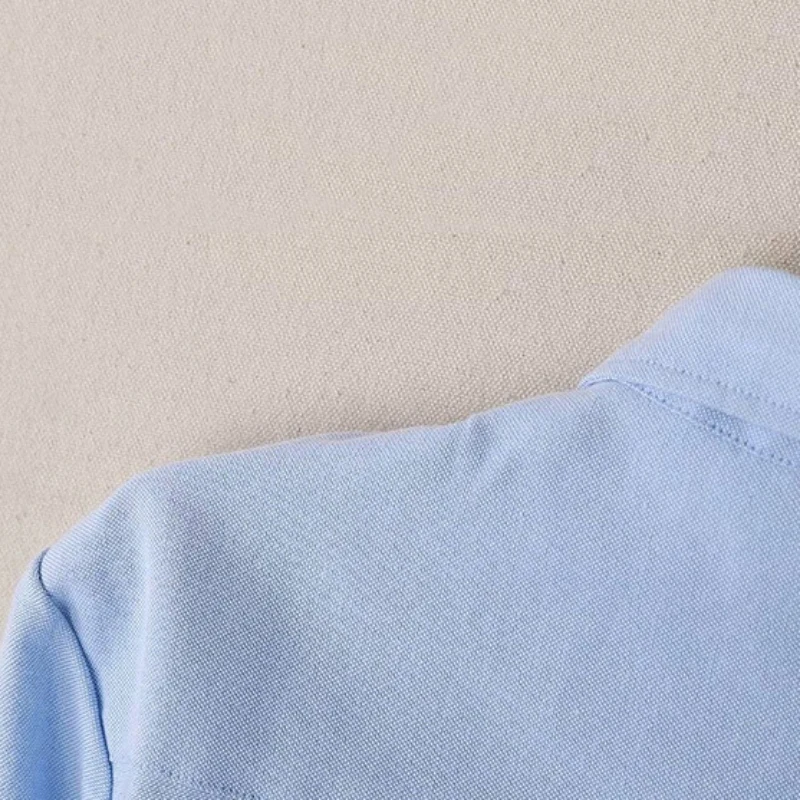 Женская блузка с длинным рукавом Повседневная Облегающая джинсовая рубашка из