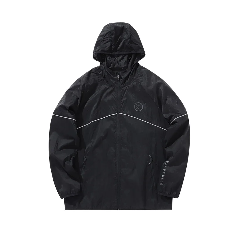 Li-Ning мужская Спортивная ветровка серии Уэйд 100% нейлон Стандартная посадка тонкая