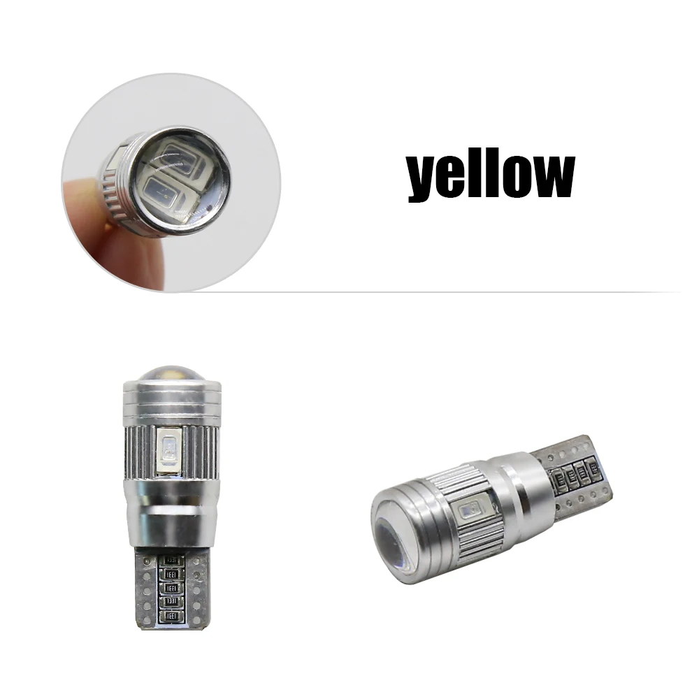 EURS 10 шт. стайлинга автомобилей авто светодиодный T10 5630 6smd W5W Шина CAN светодиод