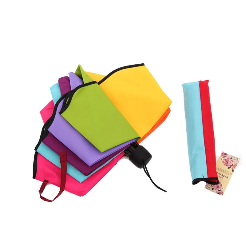 Без орнамента simple три раскладной зонтики радуга арочные принцесса зонтик