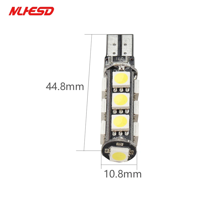1xT10 Canbus 194 W5W 5050 13 smd Автомобильный светодиодный белый светильник без ошибок