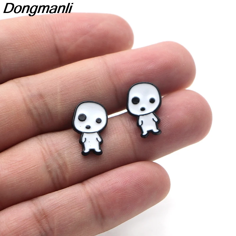 P3152 Dongmanli Specter нержавеющая сталь пирсинг для уха пусеты дети милые серьги женщин